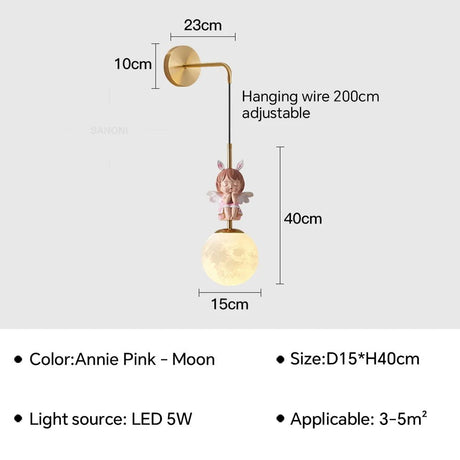 Modern LED Wall Lamp Bedside Sconce for Child's Living Room - Hans Lumiere