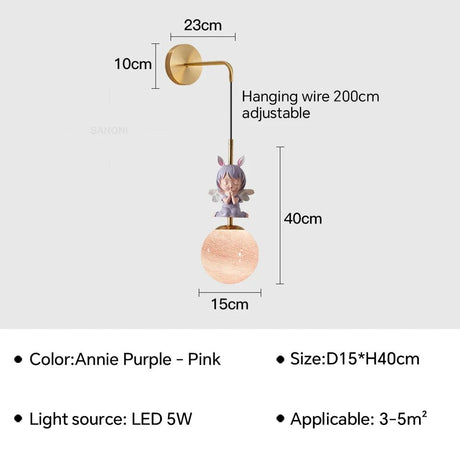 Modern LED Wall Lamp Bedside Sconce for Child's Living Room - Hans Lumiere