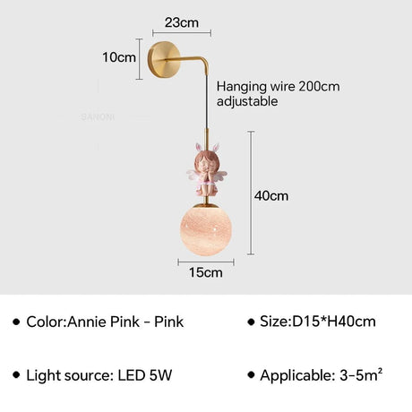 Modern LED Wall Lamp Bedside Sconce for Child's Living Room - Hans Lumiere