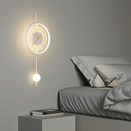 Modern LED Wall Lamp Clock - Hans Lumiere