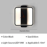Modern LED Wall Lamp Clock - Hans Lumiere