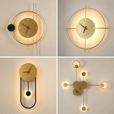 Modern LED Wall Lamp Clock - Hans Lumiere