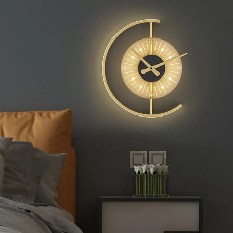 Modern LED Wall Lamp Clock - Hans Lumiere
