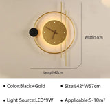 Modern LED Wall Lamp Clock - Hans Lumiere