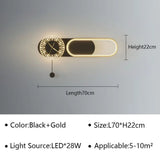 Modern LED Wall Lamp Clock - Hans Lumiere