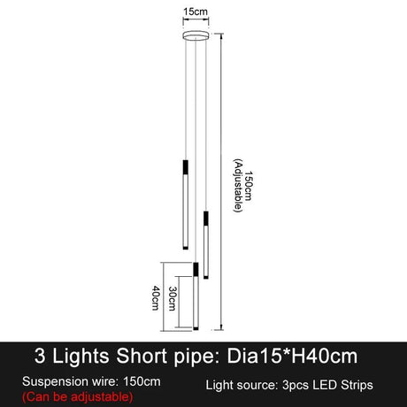 Modern Luxury Attic Staircase LED Chandeliers - Hans Lumiere