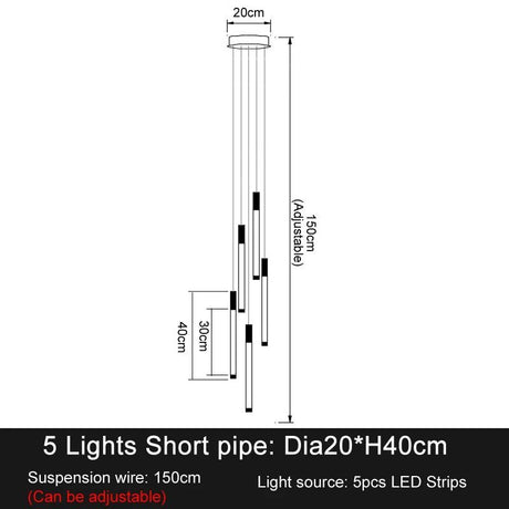 Modern Luxury Attic Staircase LED Chandeliers - Hans Lumiere