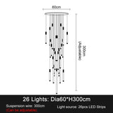 Modern Luxury Attic Staircase LED Chandeliers - Hans Lumiere