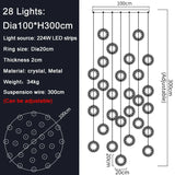 Modern Luxury Gold/Black Crystal LED Chandelier - Hans Lumiere