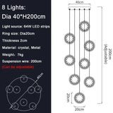 Modern Luxury Gold/Black Crystal LED Chandelier - Hans Lumiere