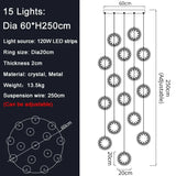 Modern Luxury Gold/Black Crystal LED Chandelier - Hans Lumiere