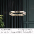 Modern Luxury Golden Chrome LED Crystal Chandelier - Hans Lumiere