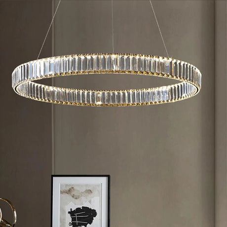 Modern Luxury Golden Chrome LED Crystal Chandelier - Hans Lumiere