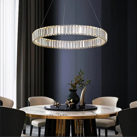 Modern Luxury Golden Chrome LED Crystal Chandelier - Hans Lumiere