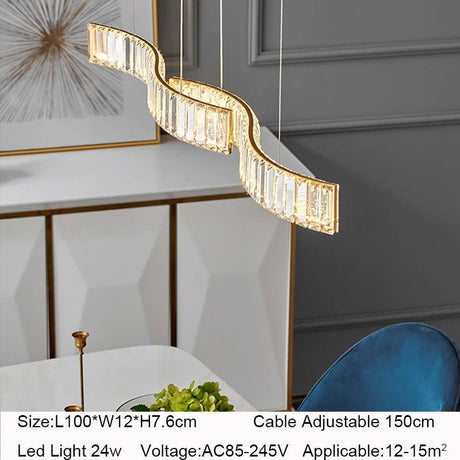 Modern Luxury Golden Chrome LED Crystal Chandelier - Hans Lumiere