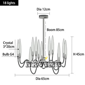 Modern Luxury LED Crystal Chandelier - Hans Lumiere