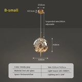 Modern Luxury Nordic Glass LED Pendant Light – Gold & Grey Chandelier for Dining Room - Hans Lumiere