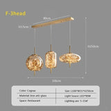Modern Luxury Nordic Glass LED Pendant Light – Gold & Grey Chandelier for Dining Room - Hans Lumiere