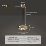 Modern Luxury Nordic Glass LED Pendant Light – Gold & Grey Chandelier for Dining Room - Hans Lumiere