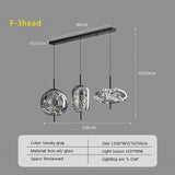 Modern Luxury Nordic Glass LED Pendant Light – Gold & Grey Chandelier for Dining Room - Hans Lumiere
