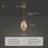 Modern Luxury Nordic Glass LED Pendant Light – Gold & Grey Chandelier for Dining Room - Hans Lumiere