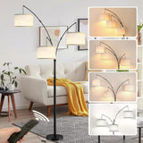 Modern Mid Century Dimmable Arc Floor Lamp - Hans Lumiere