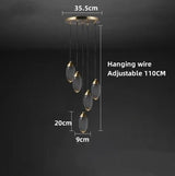 Modern Minimalist LED All Copper Chandelier - Hans Lumiere