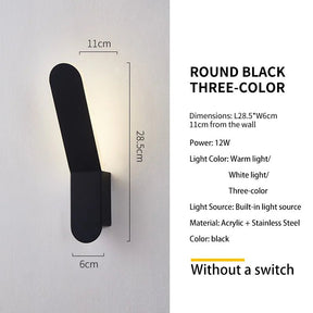 Modern Minimalist LED Bedside Wall Sconce - Plexiglass Accent Light - Hans Lumiere