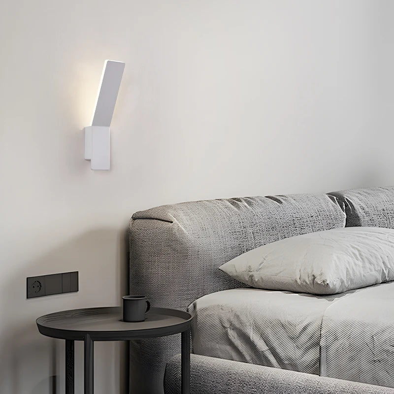 Modern Minimalist LED Bedside Wall Sconce - Plexiglass Accent Light - Hans Lumiere