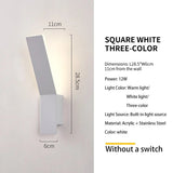 Modern Minimalist LED Bedside Wall Sconce - Plexiglass Accent Light - Hans Lumiere