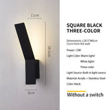 Modern Minimalist LED Bedside Wall Sconce - Plexiglass Accent Light - Hans Lumiere