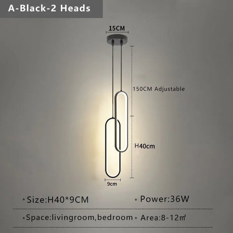 Modern Minimalist LED Pendant Light Chandelier - Hans Lumiere