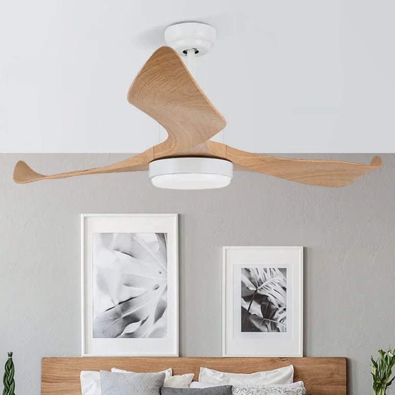 Modern Minimalist Nordic LED Ceiling Fan Light With Remote Control - Hans Lumiere