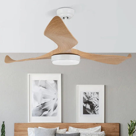 Modern Minimalist Nordic LED Ceiling Fan Light With Remote Control - Hans Lumiere