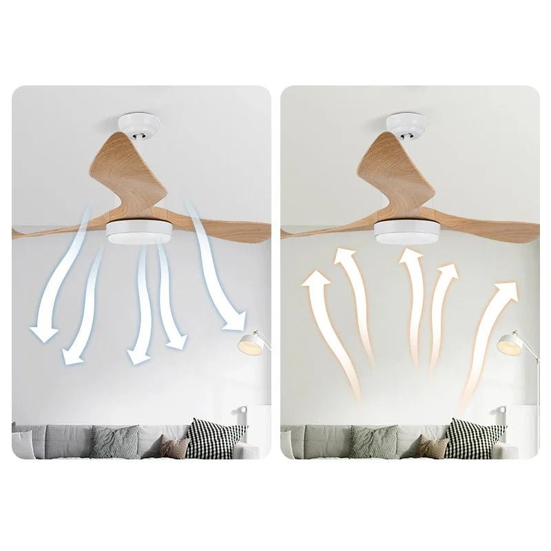 Modern Minimalist Nordic LED Ceiling Fan Light With Remote Control - Hans Lumiere