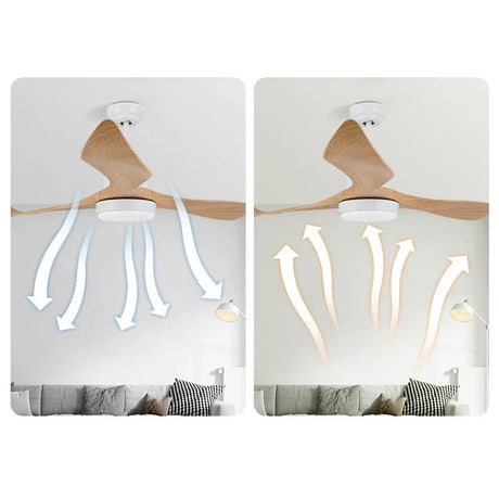 Modern Minimalist Nordic LED Ceiling Fan Light With Remote Control - Hans Lumiere