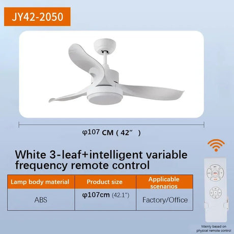 Modern Minimalist Nordic LED Ceiling Fan Light With Remote Control - Hans Lumiere