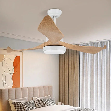 Modern Minimalist Nordic LED Ceiling Fan Light With Remote Control - Hans Lumiere
