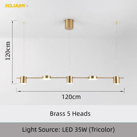 Modern Minimalist Pendant Light Strips Hanging Lamp - Hans Lumiere