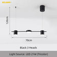 Modern Minimalist Pendant Light Strips Hanging Lamp - Hans Lumiere