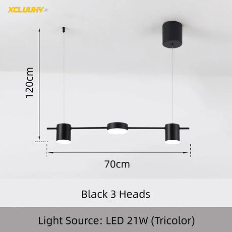 Modern Minimalist Pendant Light Strips Hanging Lamp - Hans Lumiere