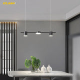 Modern Minimalist Pendant Light Strips Hanging Lamp - Hans Lumiere