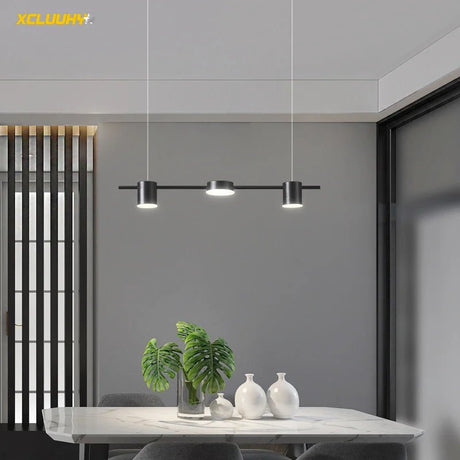 Modern Minimalist Pendant Light Strips Hanging Lamp - Hans Lumiere