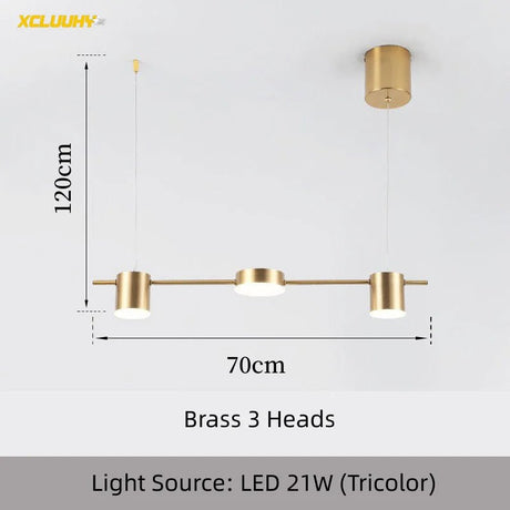 Modern Minimalist Pendant Light Strips Hanging Lamp - Hans Lumiere