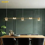 Modern Minimalist Pendant Light Strips Hanging Lamp - Hans Lumiere