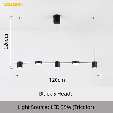 Modern Minimalist Pendant Light Strips Hanging Lamp - Hans Lumiere
