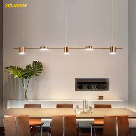 Modern Minimalist Pendant Light Strips Hanging Lamp - Hans Lumiere