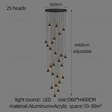 Modern Minimalist Staircase LED Chandelier - Hans Lumiere
