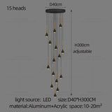 Modern Minimalist Staircase LED Chandelier - Hans Lumiere