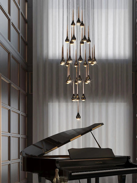 Modern Minimalist Staircase LED Chandelier - Hans Lumiere